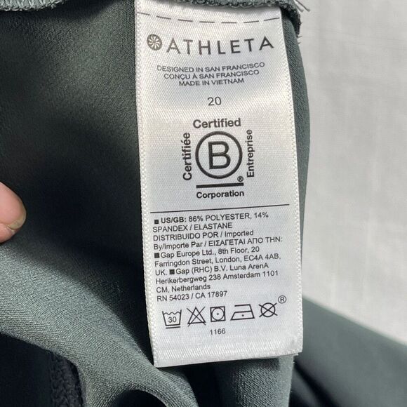 Athleta Green Pull On Straight Leg Stretch Trousers Endless Pants Size 20 - Picture 4 of 8